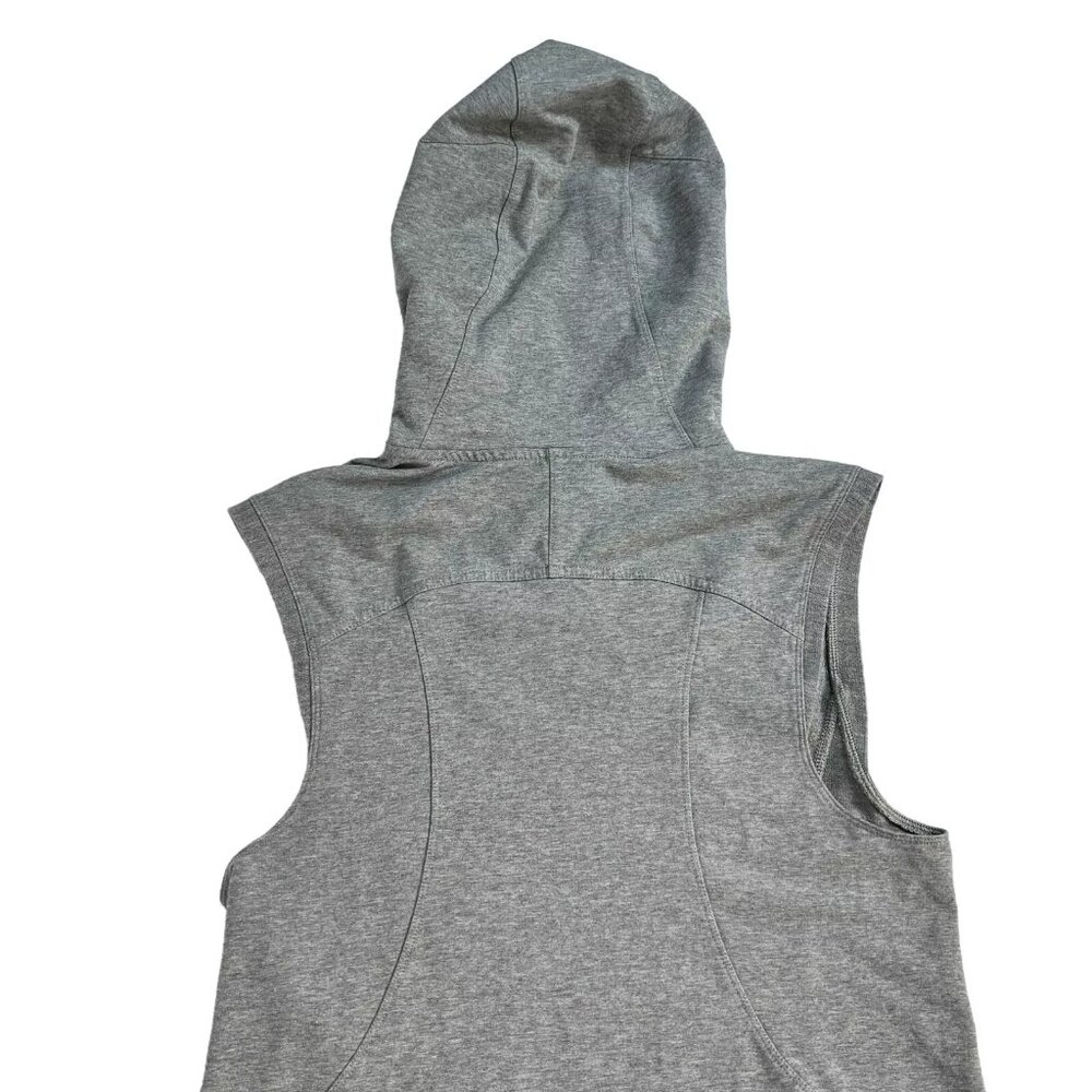 Lululemon Womens Light Gray Pocket Sleeveless Running Pullover Hoodie Size 4 - Picture 4 of 12